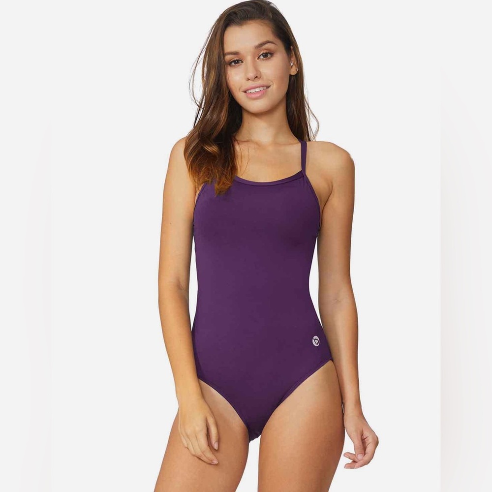 Baleaf Womens Swimsuit 34 Small Adjustable Strap One Piece Swimsuit Grape Royale